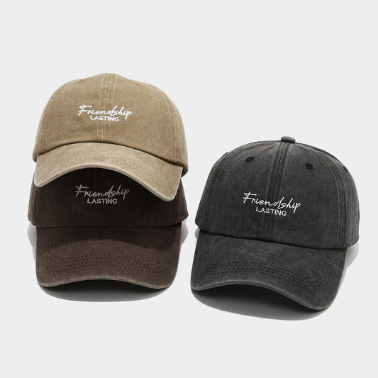 Soft Top Show Face A Little Retro Distressed Peaked Cap Couple