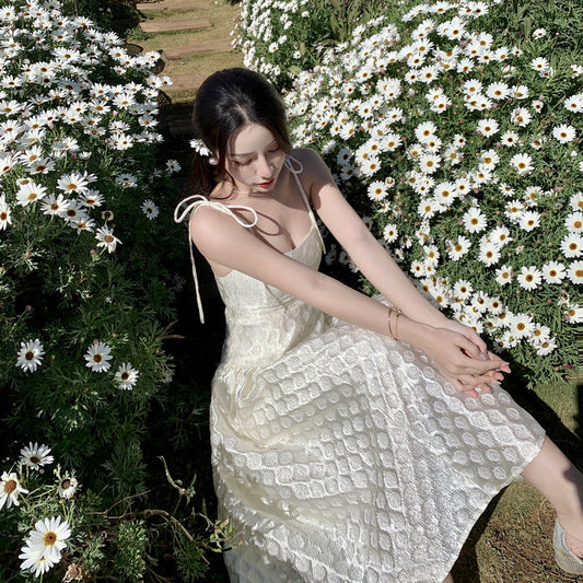 Elegant Summer Jacquard Dress