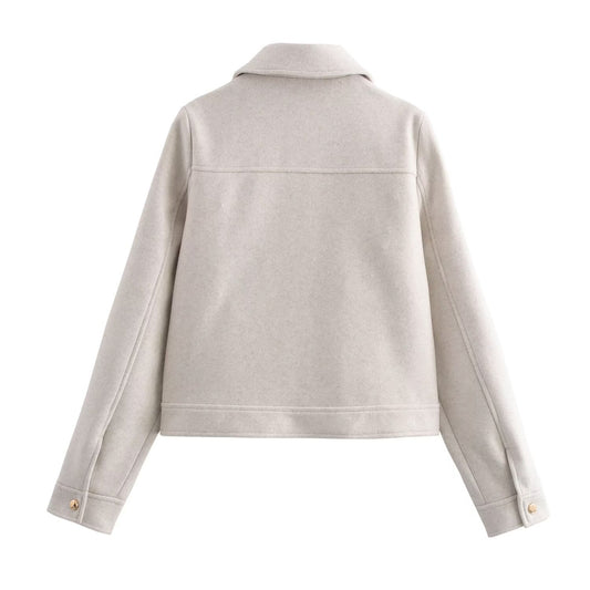 Urban Chic Wool Blend Zipper Jacket