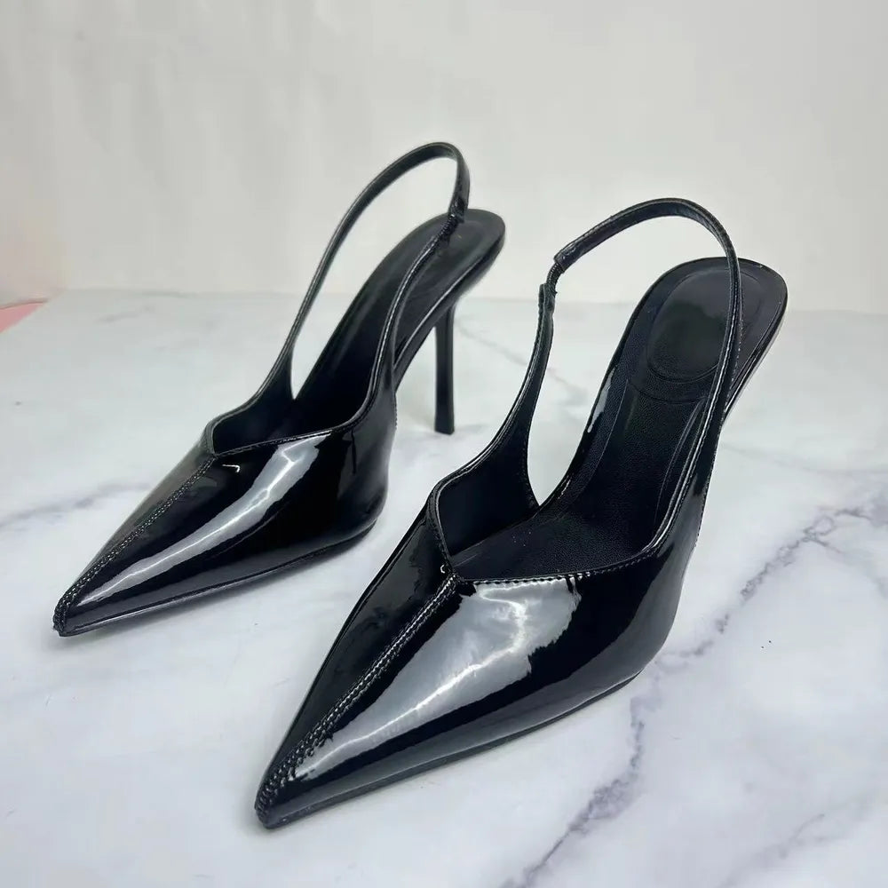 Slingback Point Toe Stiletto Pumps