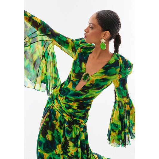 Fresh Green Styled Summer Dress