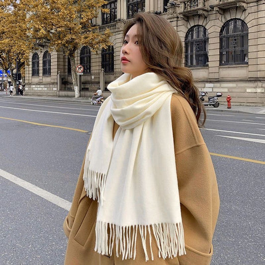 Women's Autumn And Winter Tassel Cashmere Scarf