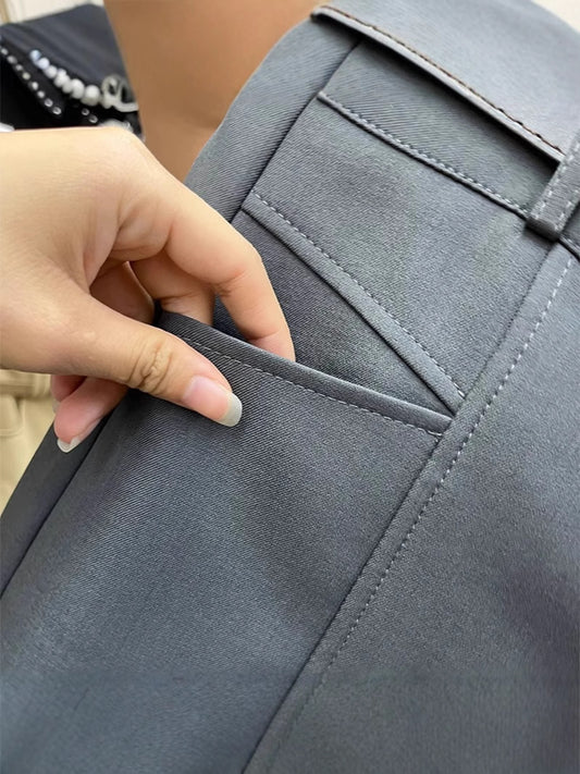 Fashionable Elegant Slimming High Waist Black Casual Shorts