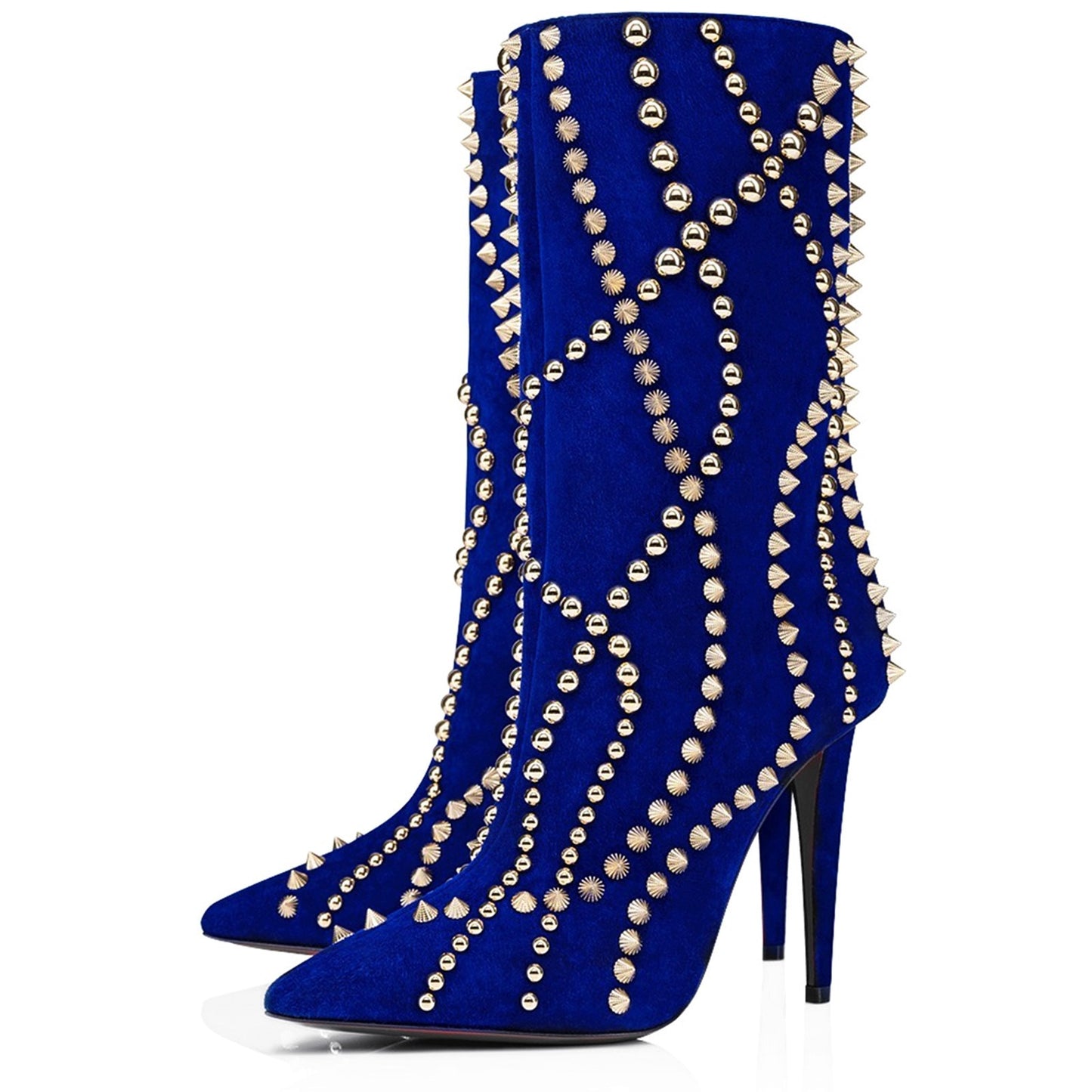 New high heeled pointed ankle short boots