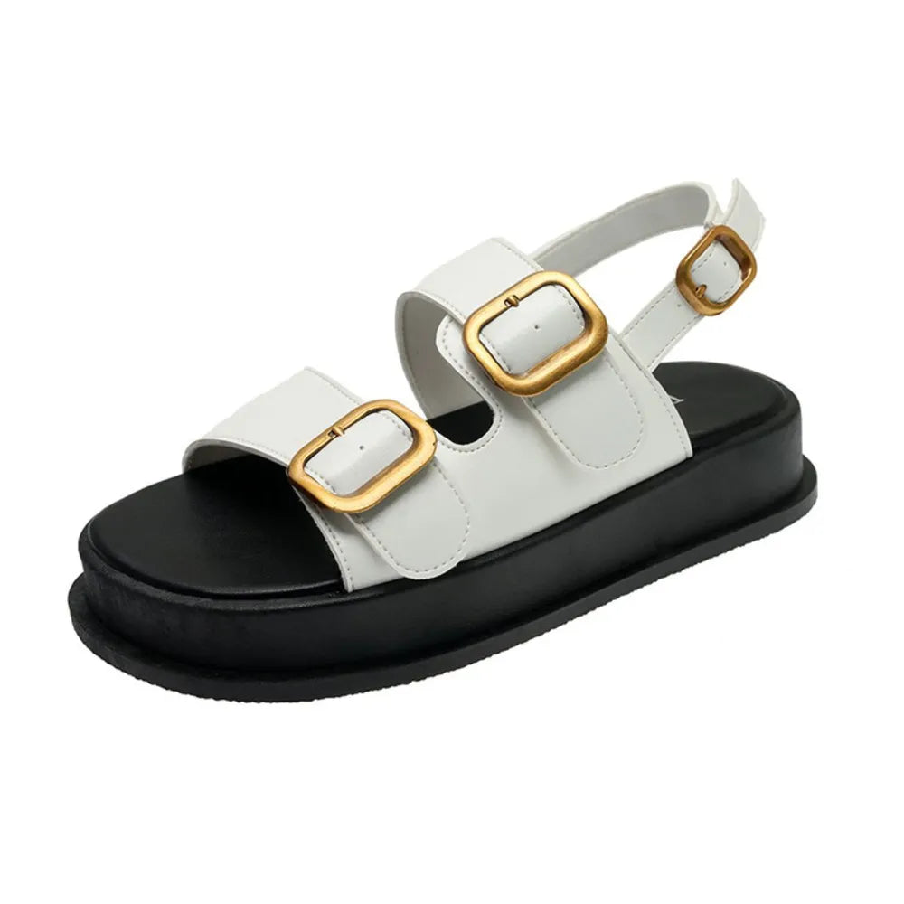 Buckle Open Toe Platform Sandals