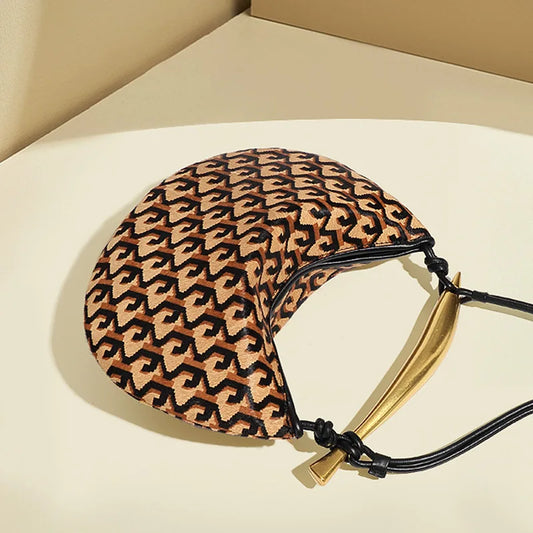 Elegant Cow Print Leather Shoulder Bag