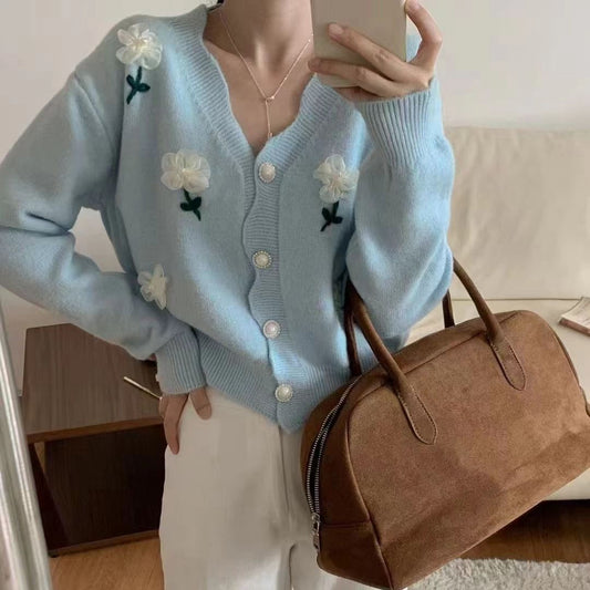 Flower Style Lace Collar Top