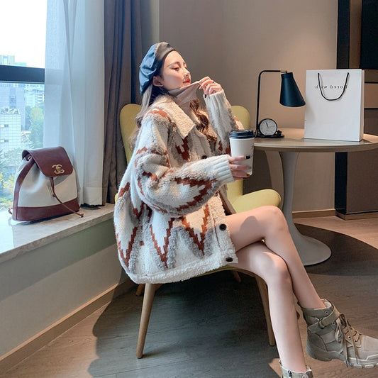 Chic Quilted Knit Jacket