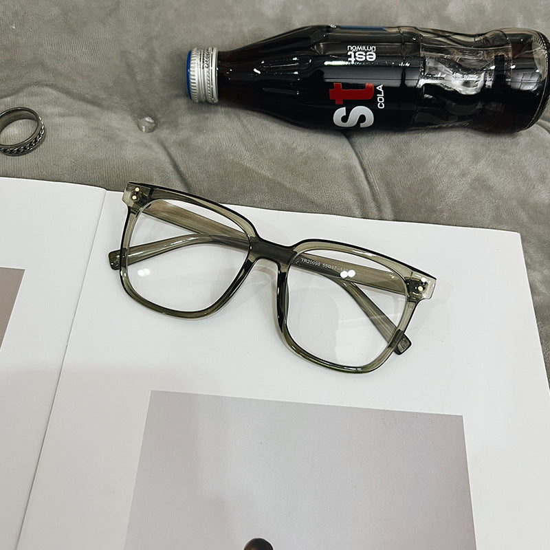 Internet Celebrity Vintage With Large Rims Glasses Women's Korean-style Ins Round Face