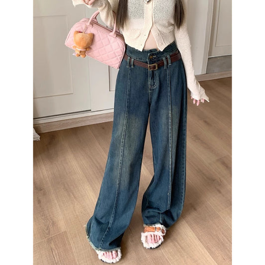 Loose High Waist Slimming Mop Pants