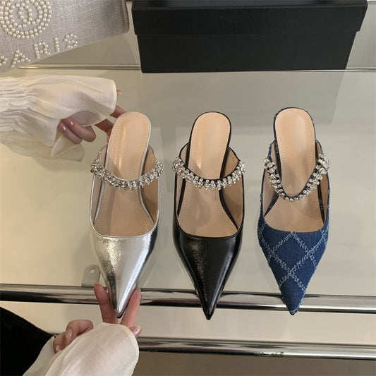 Glamorous Rhinestone Mules