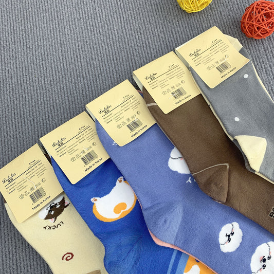 Cute Animal Pattern Women's Tube Socks