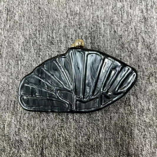 Diagonal cross bag scallop shaped acrylic bag, fashionable wedding banquet handbag