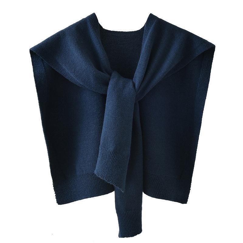 Core-spun Yarn Knitted Shawl Spring Autumn Outerwear Waistcoat