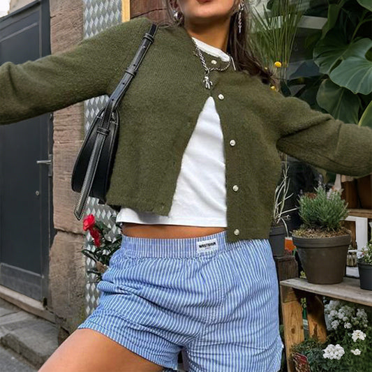 Casual Simple Style Long Sleeve Vest Women's Clothing