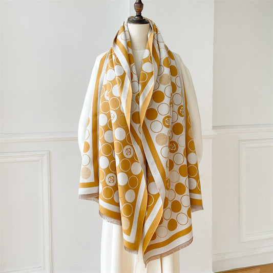 Thickened Warm Shawl Cashmere Winter Circle Scarf