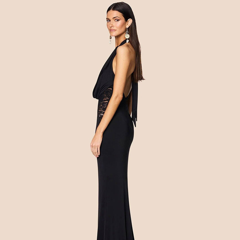 Elegant Halter Evening Dress