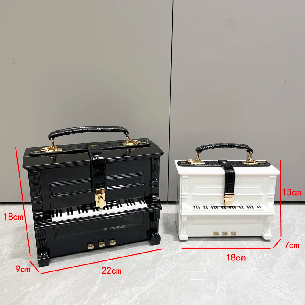 Elegant Piano Top Handle Bag