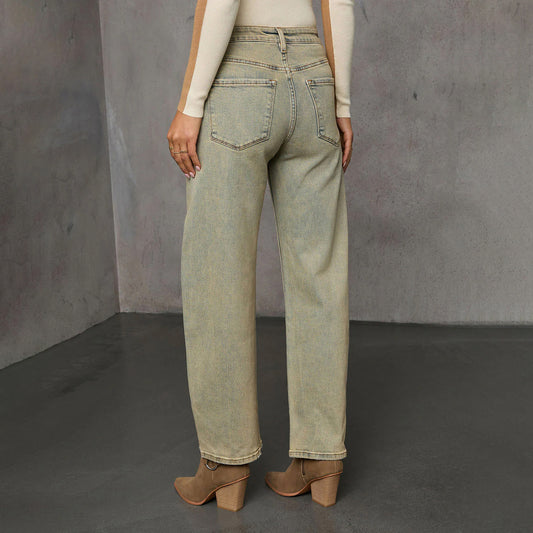 Retro Blue Women's Denim Trousers