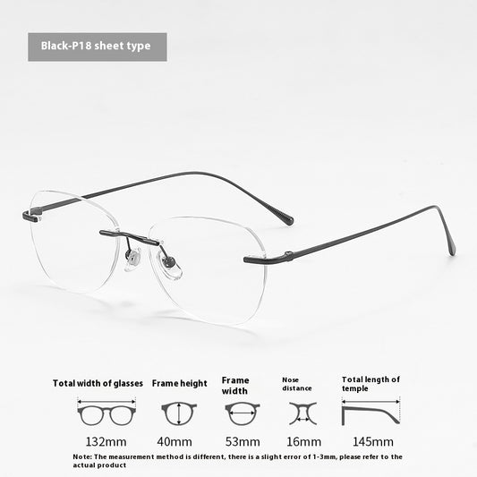Fashion Graceful Personality Frameless Glasses Women