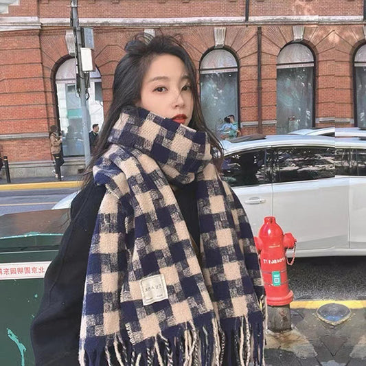 Fashionable All-match Plaid New Scarf For Women