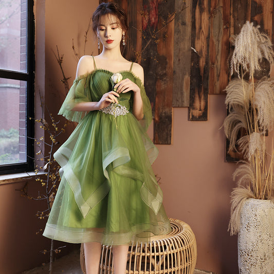Luxury Green Evening Gown
