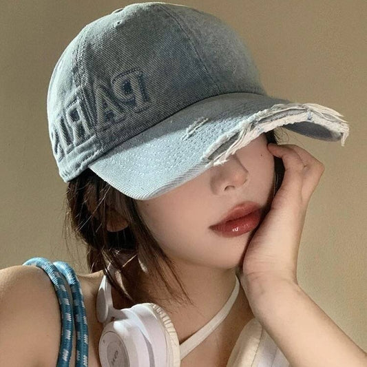 Washed Denim Baseball Cap