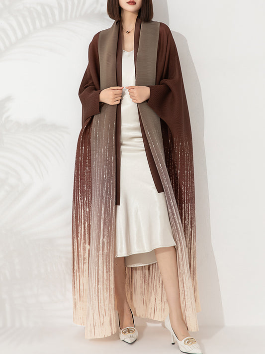Chic Flow Bat Sleeve Gradient Coat