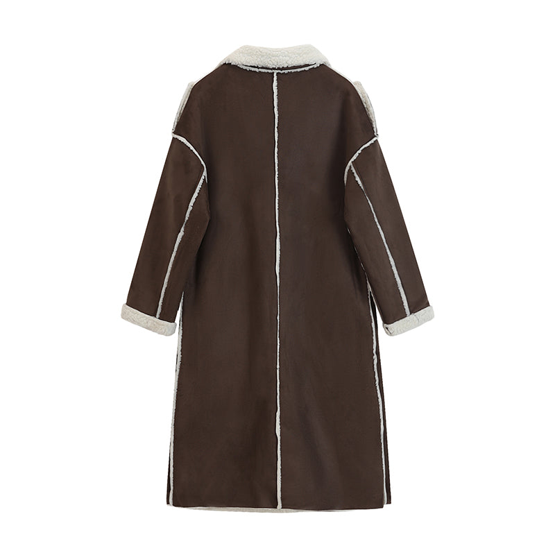 Winter Luxe Mid-Length Lamb Wool Coat