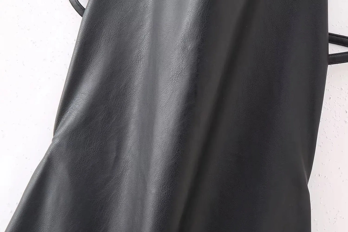Chic Fake Leather Mini Dress