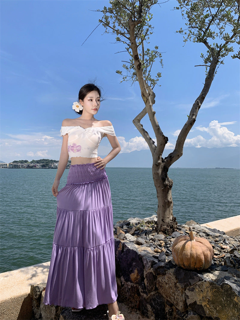 Ruffled Hem Skirt Outfit