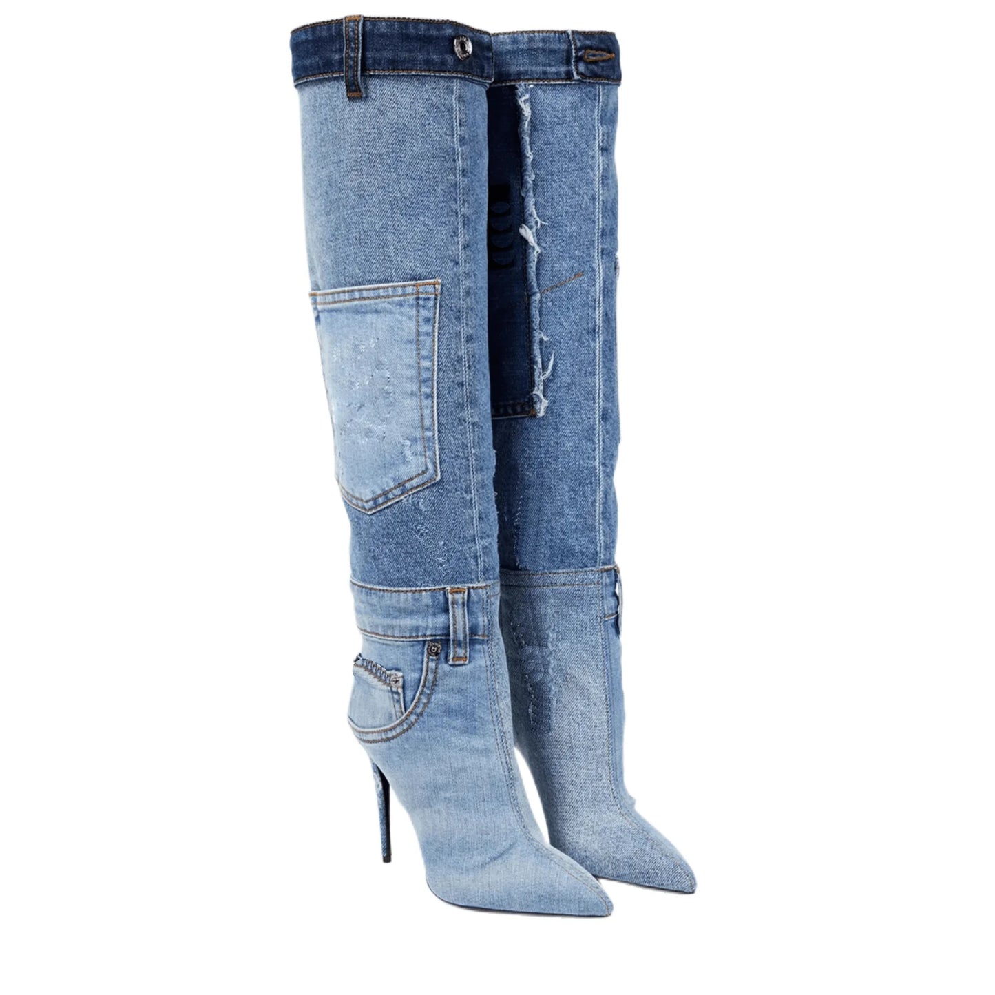 Chic Denim Over The Knee Boots