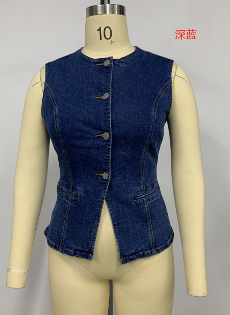 Women's v-neck with long sleeveless pullover vest