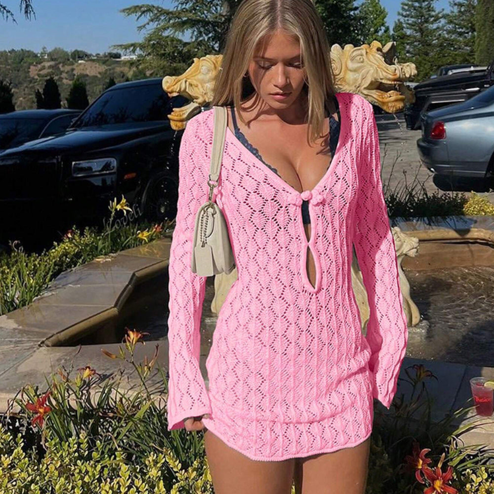 Hollow Knitted Beach Dress