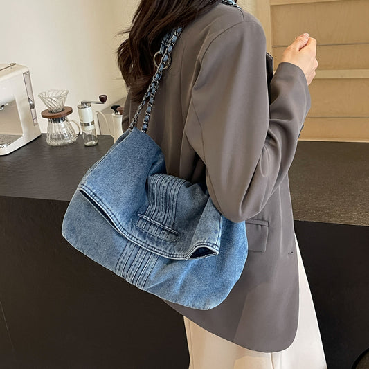 Denim Fashion Simple Shoulder Messenger Bag