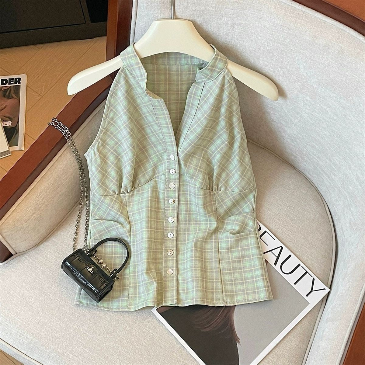 Sweet V-neck Tube Top Beautiful Shirt