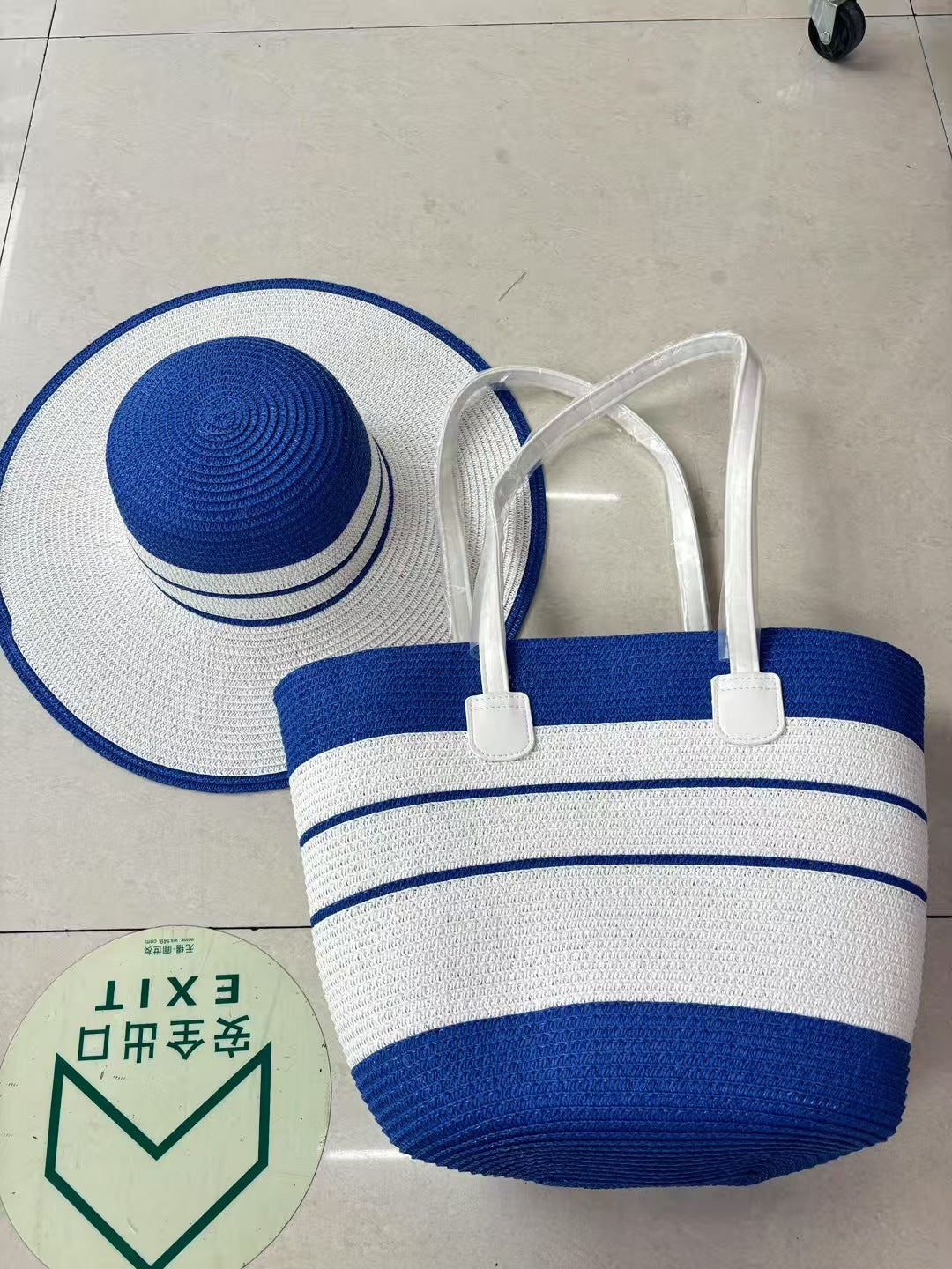 Seaside Vacation Sun Protection Straw Hat Bag Set