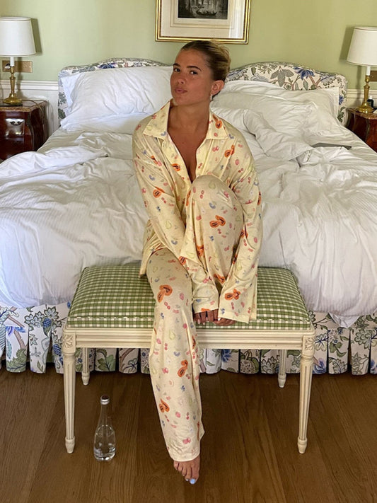 New long sleeved printed pajamas