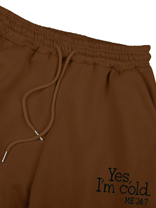 Women’s Fashion Casual Slogan Tracksuit Set