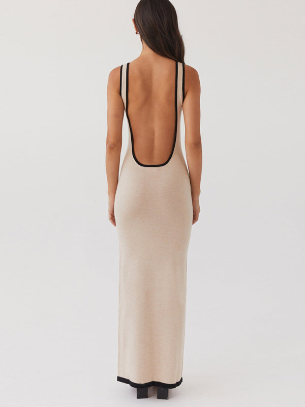Backless Hollow Out Long Evening Dress