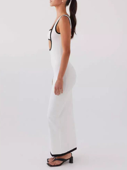 Backless Hollow Out Long Evening Dress