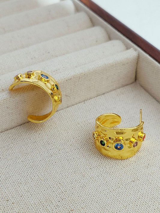 Colorful Zircon Earrings