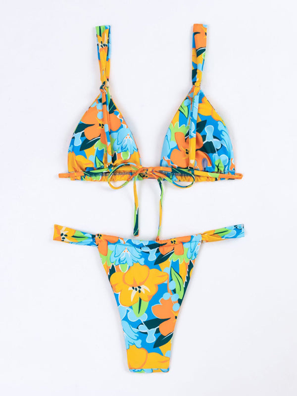 New Fashion Floral Print Split Bikini