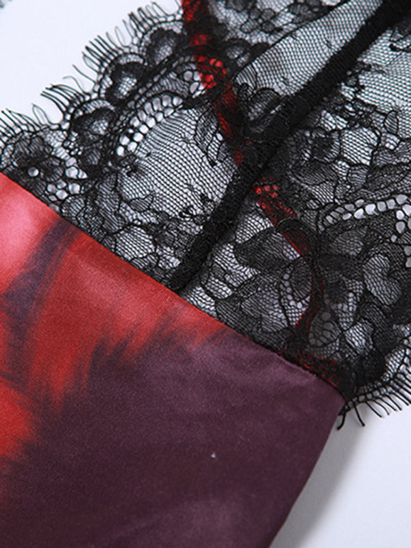 Slim Fit Lace Suspender Dress