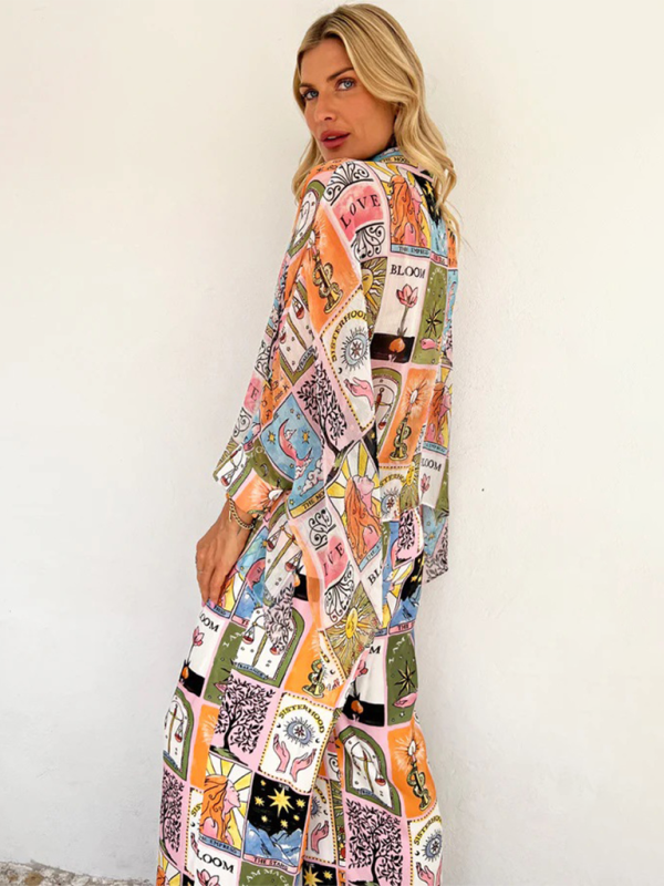 Chic Printed Lounge Suit Set