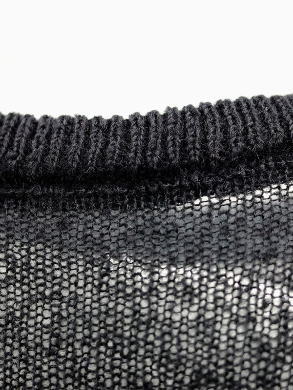 Hollow Knit Casual Long Sleeve Top