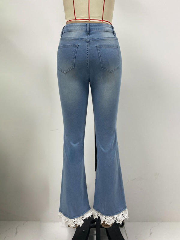 High waist slim fit bootcut jeans