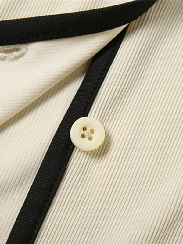 Cardigan lapel short skirt set