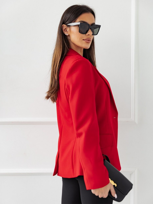 New long sleeved plaid blazer