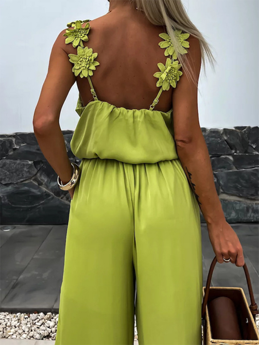 Chic Sleeveless Pocket Jumpsuit